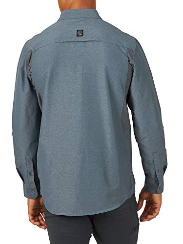 by Wrangler Men's Long Sleeve Mixed Material Shirt