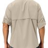 411UsTqGdAL.jpg Men's Sun Protection Fishing Shirts Lightweight Long Sleeve UPF 50+ Travel Work Hiking Shirts with Pockets