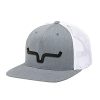 ATG Cap Leather Thick Die-Cut Horns Embroidered Patch Adjustable Snapback One-Size Hat