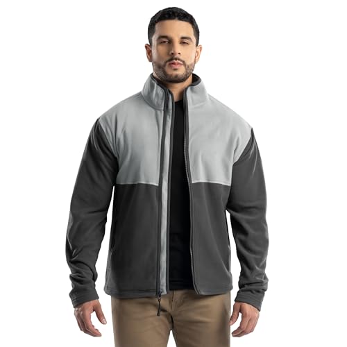 ATG by Wrangler Men's Color Block Micro Fleece Mock Neck Jacket