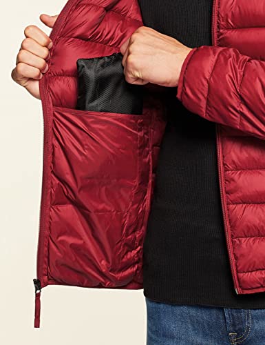 Men's Lightweight Packable Accent Puffer Jacket, Water-Resistant Winter Jackets