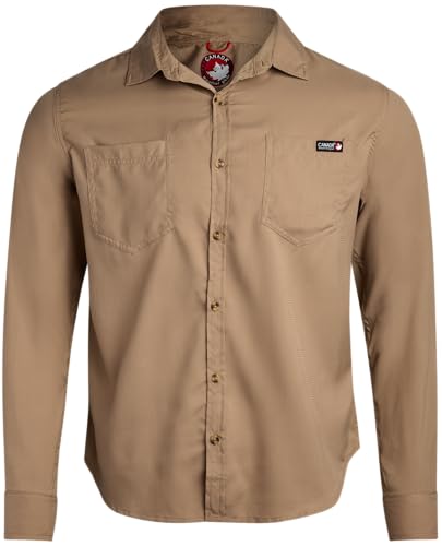 414IF4LyZZL.jpg Men's Button Down Shirt - Breathable Mesh Lined Casual Ripstop Long and Short Sleeve Shirt (Sizes: S-XXL)