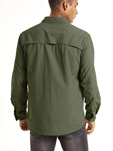 414piEXzdUL.jpg Fishing Shirt for Men, Long Sleeve Shirt Quick Dry Fit, Tactical Shirt Button Up, Work Shirt Lightweight Safari