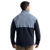 Men's Color Block Micro Fleece Mock Neck Jacket