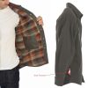 Men's 100% Cotton Brushed and Soft Twill Shirt Jacket with Flannel Lining