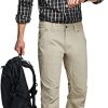 Men's Vent Stretch Pants, Quick Dry Lightweight Casual Cargo Pants, Water Resistant Straight-Fit Utility Work Pants