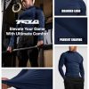 4170iaE1XYL.jpg Men's UPF 50+ Mock Long Sleeve Compression Shirts, Athletic Workout Shirt, Base Layer for Water Sports