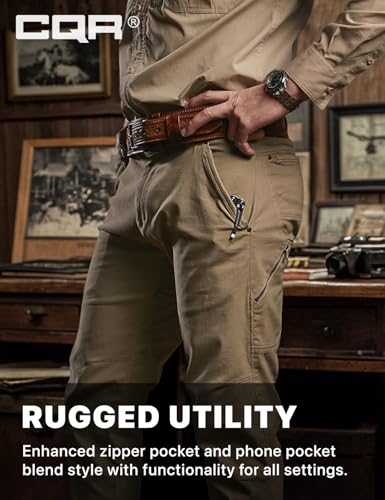 4173F2Kap4L.jpg Men's Motion Utility Casual Pants, Regular Fit Lightweight Work Pants, Water Resistant Outdoor Stretch Pants with Pockets