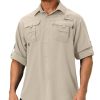 418mIs3e7L.jpg Men's Sun Protection Fishing Shirts Lightweight Long Sleeve UPF 50+ Travel Work Hiking Shirts with Pockets