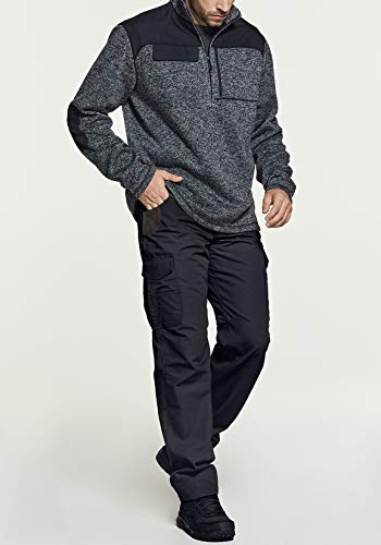 418pgIC13KL.jpg Men's Thermal Fleece Half Zip Pullover, Winter Outdoor Warm Sweater, Lightweight Long Sleeve Sweatshirt