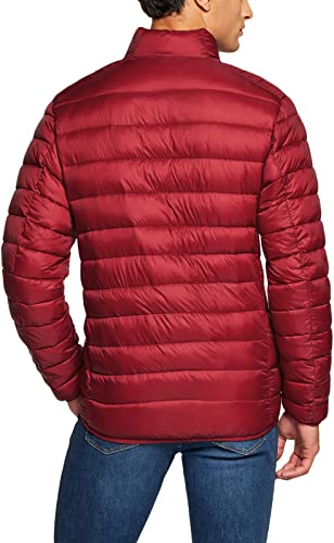 Men's Lightweight Packable Accent Puffer Jacket, Water-Resistant Winter Jackets
