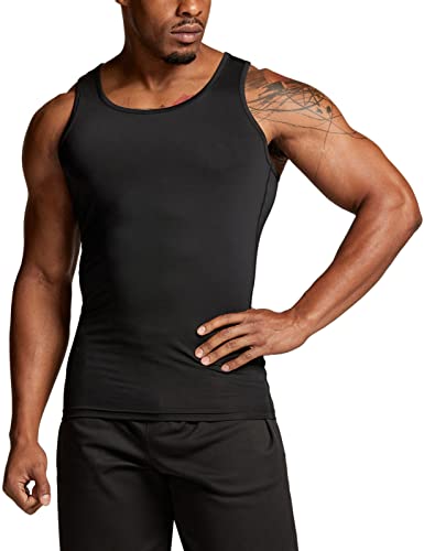 41A7pP8AtrL.jpg Men's Athletic Compression Sleeveless Tank Top, Cool Dry Sports Running Basketball Workout Base Layer