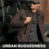 41BSRAXUMtL.jpg Men's Flannel Lined Shirt Jackets, Long Sleeved Rugged Plaid Cotton Brushed Suede Shirt Jacket