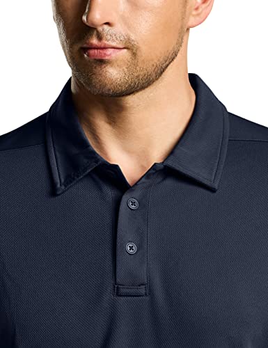 Men's Polo Shirt, Long Sleeve Tactical Shirts, Outdoor UPF 50+ Pique Shirt, Dry Fit Lightweight Golf Shirts