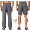 Men's Stretch Convertible Pants Zip-Off Lightweight Quick-Dry Hiking Fishing Travel Pants