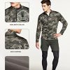 Men's Quarter Zip Thermal Pullover Shirts, Winter Fleece Lined Lightweight Running Sweatshirt