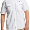 41GnuVNEQsL.jpg Men's Performance Fishing Shirt, Outdoor Recreation Short Sleeve Shirt, UPF 50+ Breathable Button Down Shirts