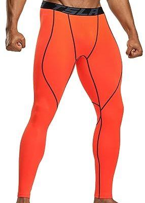 Men's Thermal Compression Pants, Athletic Sports Leggings & Running Tights, Wintergear Base Layer Bottoms