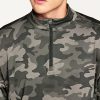Men's Quarter Zip Thermal Pullover Shirts, Winter Fleece Lined Lightweight Running Sweatshirt