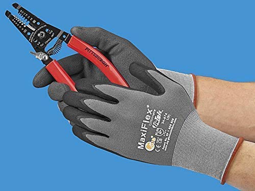 ATG 34-874/S MaxiFlex Ultimate - Nylon, Micro-Foam Nitrile Grip Gloves - Black/Gray - Small - 12 Pair Per Pack