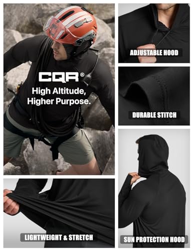 Men's UPF50+ Sun Protection Shirts, Quick Dry Long Sleeve Rash Guard, Athletic Running Workout Fishing Cooling Shirts