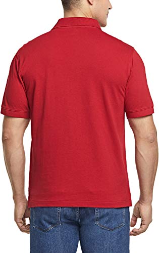 Men's Cotton Pique Polo Shirts, Classic Fit Short Sleeve Solid Casual Shirts, Performance Stretch Golf Shirt