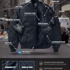 Men's Casual Bomber Jacket, Outdoor Fall/Winter Zip-Up Windbreaker, Water Resistant Padded MA-1 Flight Jacket with Pocket