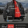 Men's Casual Bomber Jacket, Outdoor Fall/Winter Zip-Up Windbreaker, Water Resistant Padded MA-1 Flight Jacket with Pocket