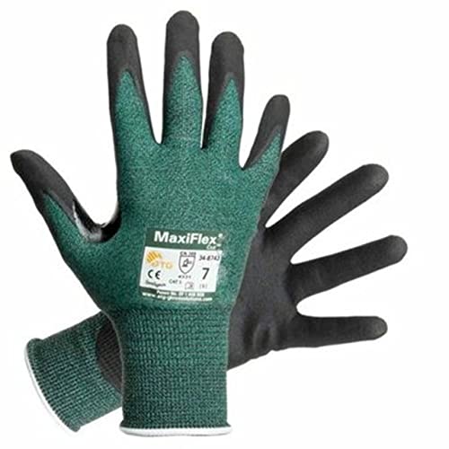 41NcUv1xvlL.jpg ATG 34-8743/L MaxiFlex Cut - Black Micro-Foam Nitrile Coated Palm And Fingers - Large - 12 Pair Per Box