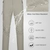 Men's Lightweight Fishing Pants with Belt 5 Zip Pockets Waterproof Quick-Dry Travel Hiking Outdoor Pants