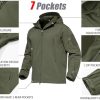 41P9AD5ubRL.jpg Men's Tactical Jacket 7 Pockets Performance Fleece Lined Water Resistant Ski Snow Soft Shell Winter Coats