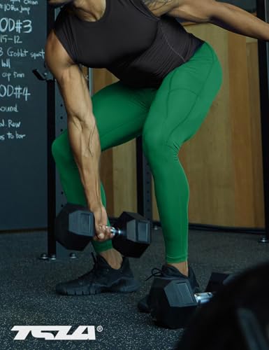 Men's Compression Pants, Cool Dry Athletic Workout Running Leggings Tights with Pockets