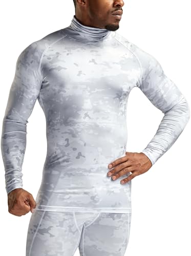 41QOaNHgujL.jpg Men's UPF 50+ Mock Long Sleeve Compression Shirts, Athletic Workout Shirt, Base Layer for Water Sports