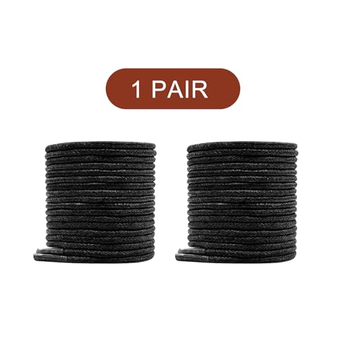 Waxed Shoe Laces for Cole Haan Business Oxford Boots, 3/32"(2.5mm) Dress Mens Chukka Shoelaces Replacement Strings