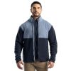 Men's Color Block Micro Fleece Mock Neck Jacket