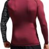 Men's UPF 50+ Long Sleeve Rash Guard, UV/SPF Quick Dry Swim Shirt, Water Surf Swimming Shirts