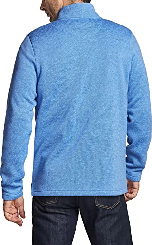 41RydHy0cuL.jpg Men's Quarter Zip Thermal Fleece Lined Sweater, Winter Lightweight Soft Pullover Collar Sweatshirt