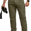 Men's Active Flex Tactical Pants, Water Resistant Lightweight Stretch Cargo Work Hiking Pants