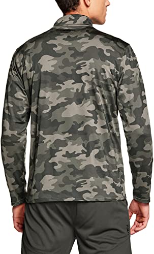 Men's Quarter Zip Thermal Pullover Shirts, Winter Fleece Lined Lightweight Running Sweatshirt