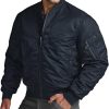 Men's Casual Bomber Jacket, Outdoor Fall/Winter Zip-Up Windbreaker, Water Resistant Padded MA-1 Flight Jacket with Pocket