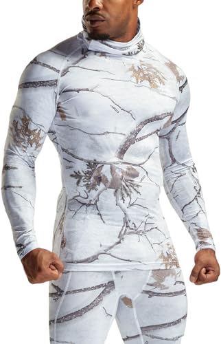 Men's Long Sleeve Workout Shirts Hoodie with Mask, UPF 50+ Cool Dry Fit Sports Compression Shirts