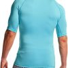 41TGyBYExUL.jpg Men's Rash Guard Swim Shirts, UPF 50+ Quick Dry Mid/Short Sleeve Swimming Shirt, UV/SPF Water Surf Shirts