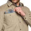 41U9mgiuTL.jpg Men's Flannel Lined Shirt Jackets, Long Sleeved Rugged Plaid Cotton Brushed Suede Shirt Jacket