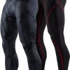 Men's Thermal Compression Pants, Athletic Sports Leggings & Running Tights, Wintergear Base Layer Bottoms