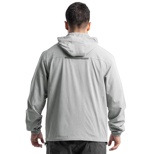 Men's Flex Ventilated Full Zip Windbreaker Hiking Jacket