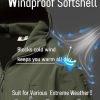 41Wl33pKzvL.jpg Men's Tactical Jacket 7 Pockets Performance Fleece Lined Water Resistant Ski Snow Soft Shell Winter Coats