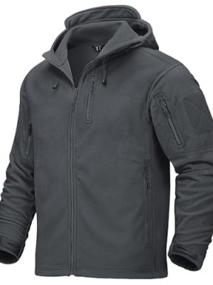 Men's Fleece Jackets Tactical Military Hunting Winter Windproof Warm Hoodie Coat Jacket