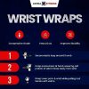 Weightlifting Wrist Wraps (IPF Graded) 18" Professional Quality Wrist Support with Heavy Duty Thumb Loop - Best Wrap for