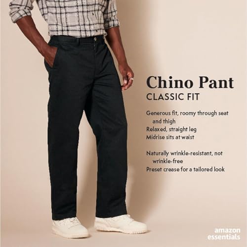 Men's Classic-Fit Wrinkle-Resistant Flat-Front Chino Pant (Available in Big & Tall)