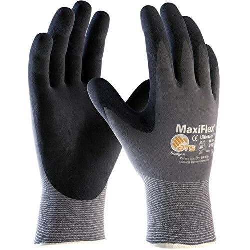 34-874 Gloves Nitrile Micro-Foam Grip Palm & Fingers - Excellent Grip and Abrasion Resistance